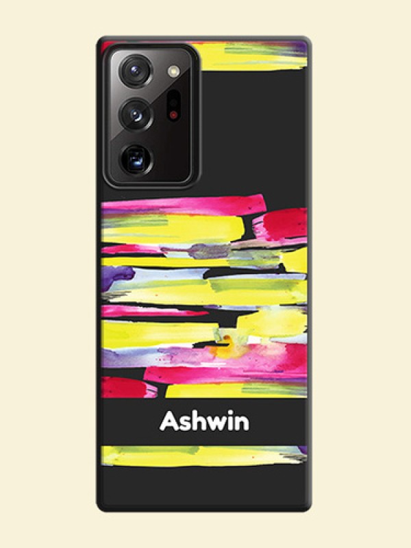 Brush Coloured on Space Black Personalized Soft Matte Phone Covers - Galaxy Note 20 Ultra