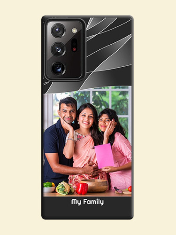 Mixed Wave Lines - Photo on Space Black Soft Matte Mobile Cover - Galaxy Note 20 Ultra