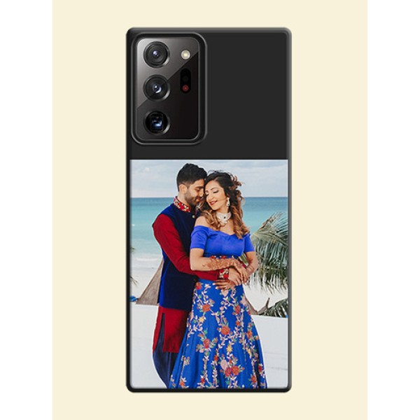 Image Upload With Space Black Color On Custom Soft Matte Mobile Back Cover - Samsung Galaxy Note 20 Ultra