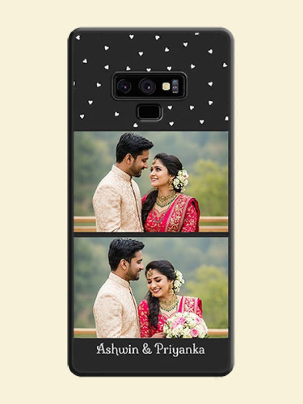 Miniature Love Symbols with Name on Space Black Custom Soft Matte Back Cover - Galaxy Note 9