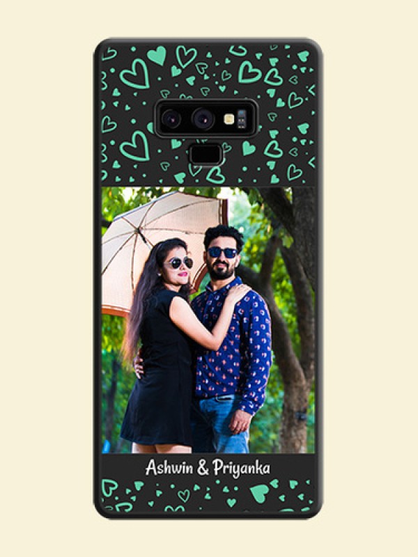 Sea Green Indefinite Love Pattern on Photo on Space Black Soft Matte Mobile Cover - Galaxy Note 9