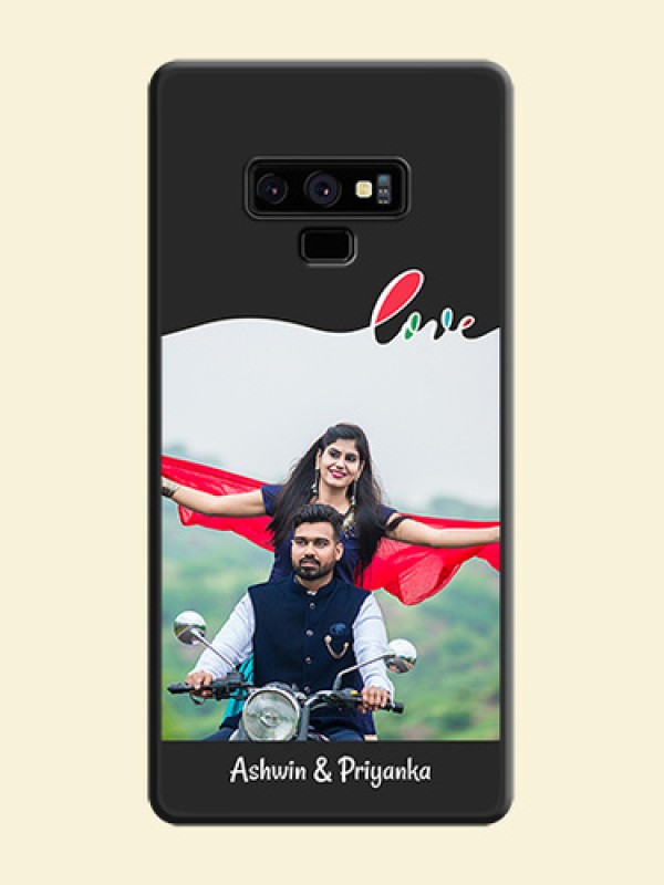 Fall in Love Pattern with Picture on Photo on Space Black Soft Matte Mobile Case - Galaxy Note 9