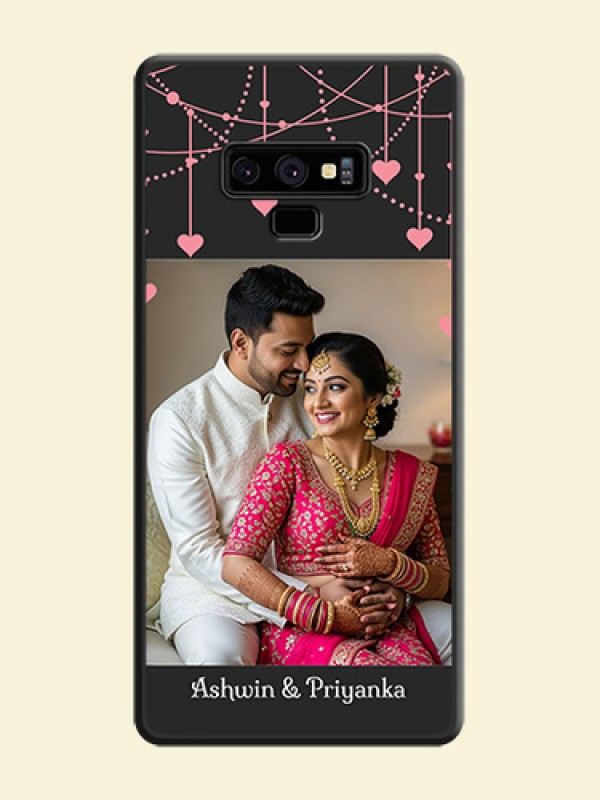 Pink Love Hangings with Text on Space Black Custom Soft Matte Back Cover - Galaxy Note 9