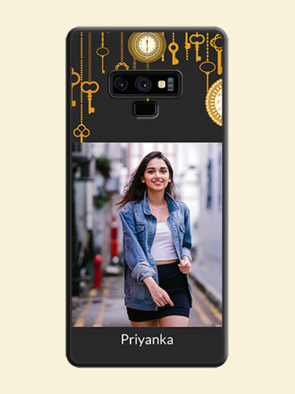 Decorative Design with Text on Space Black Custom Soft Matte Back Cover - Galaxy Note 9