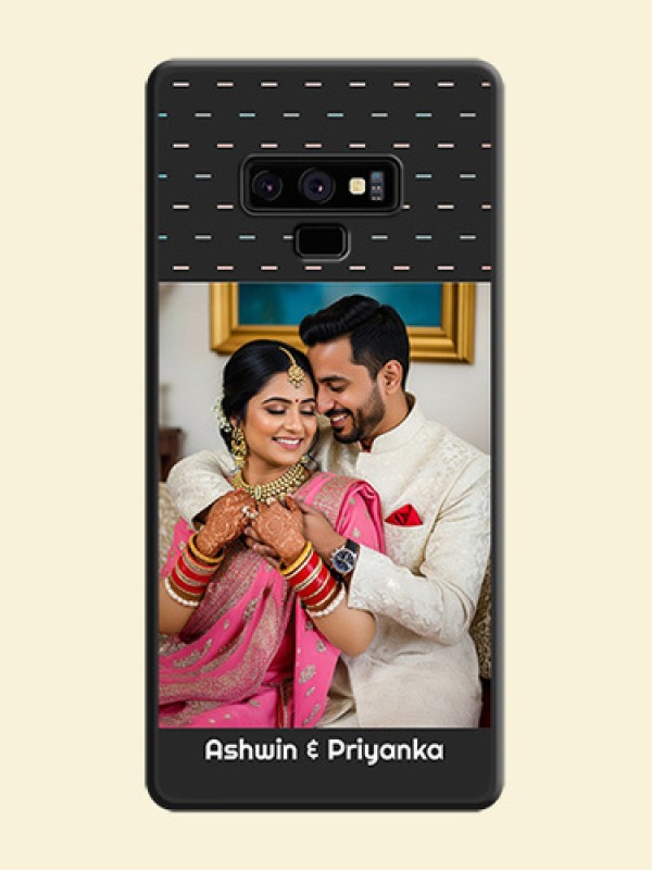 Line Pattern Design with Text on Space Black Custom Soft Matte Phone Back Cover - Galaxy Note 9