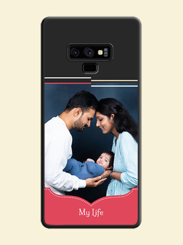 Classic Plain Design with Name on Photo on Space Black Soft Matte Phone Cover - Galaxy Note 9