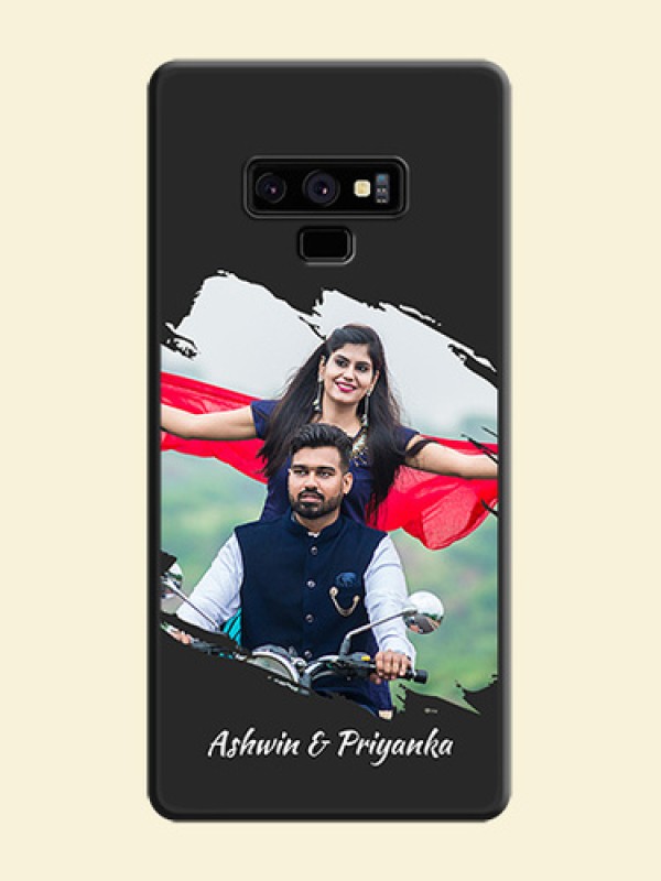 Grunge Brush Strokes on Photo on Space Black Soft Matte Back Cover - Galaxy Note 9