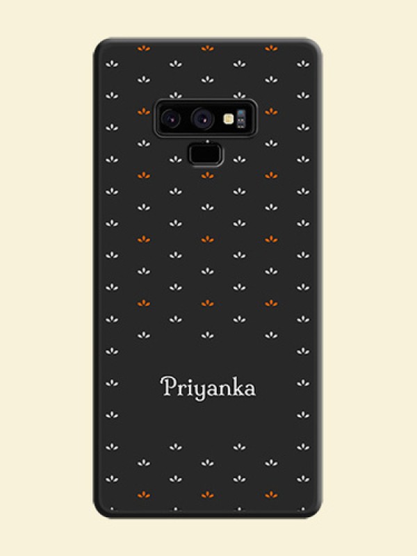 Simple Pattern With Custom Text On Space Black Personalized Soft Matte Phone Covers -Samsung Galaxy Note 9