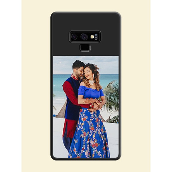 Image Upload With Space Black Color On Custom Soft Matte Mobile Back Cover - Samsung Galaxy Note 9
