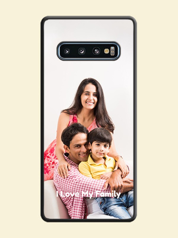 Full Single Pic Upload With Text On Space Black Personalized Soft Matte Phone Covers -Samsung Galaxy S10