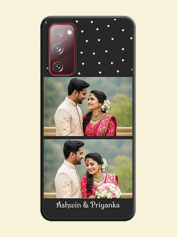 Miniature Love Symbols with Name on Space Black Custom Soft Matte Back Cover - Galaxy S20 FE 5G
