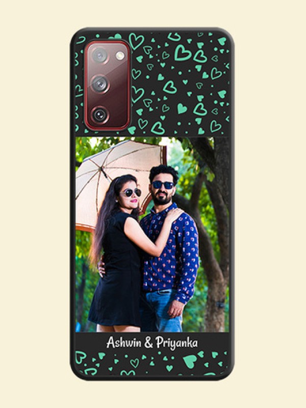 Sea Green Indefinite Love Pattern on Photo on Space Black Soft Matte Mobile Cover - Galaxy S20 FE 5G