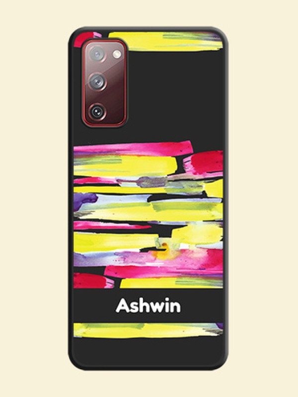 Brush Coloured on Space Black Personalized Soft Matte Phone Covers - Galaxy S20 FE 5G