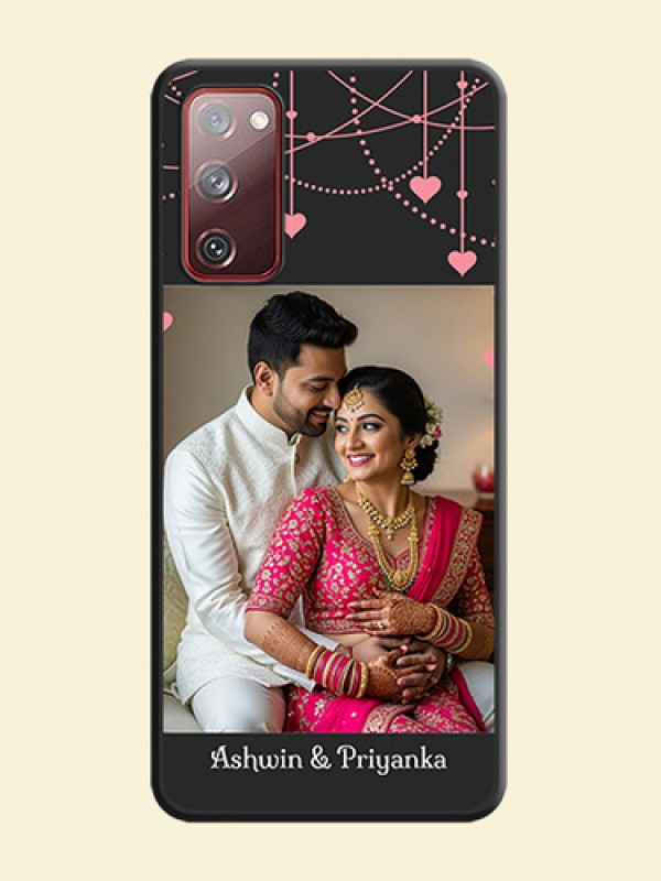 Pink Love Hangings with Text on Space Black Custom Soft Matte Back Cover - Galaxy S20 FE 5G