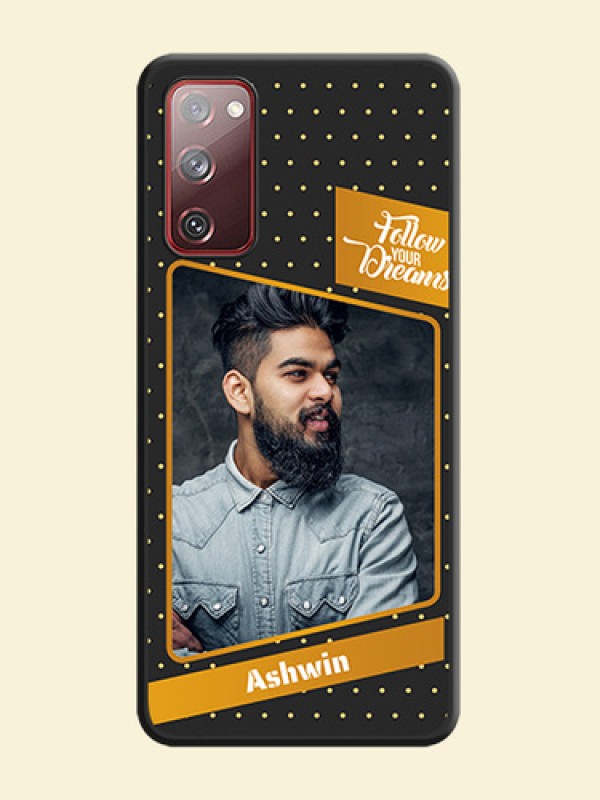 Follow Your Dreams with White Dots on Space Black Custom Soft Matte Phone Cases - Galaxy S20 FE 5G