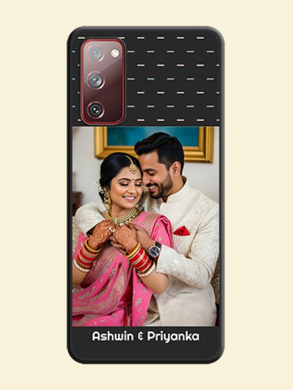 Line Pattern Design with Text on Space Black Custom Soft Matte Phone Back Cover - Galaxy S20 FE 5G