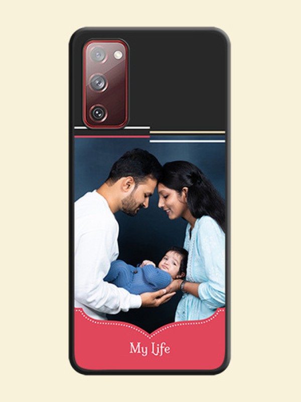 Classic Plain Design with Name on Photo on Space Black Soft Matte Phone Cover - Galaxy S20 FE 5G