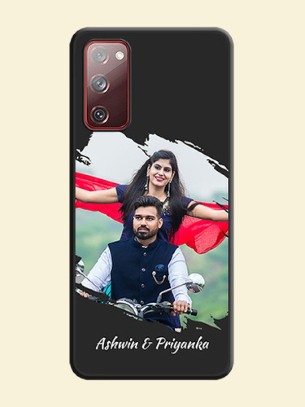 Grunge Brush Strokes on Photo on Space Black Soft Matte Back Cover - Galaxy S20 FE 5G