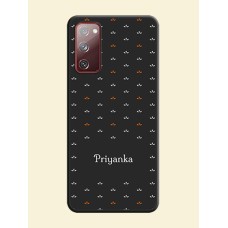Simple Pattern With Custom Text On Space Black Personalized Soft Matte Phone Covers -Samsung Galaxy S20 Fe 5G