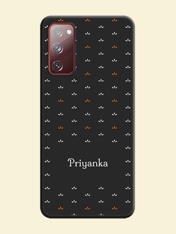Simple Pattern With Custom Text On Space Black Personalized Soft Matte Phone Covers -Samsung Galaxy S20 Fe 5G