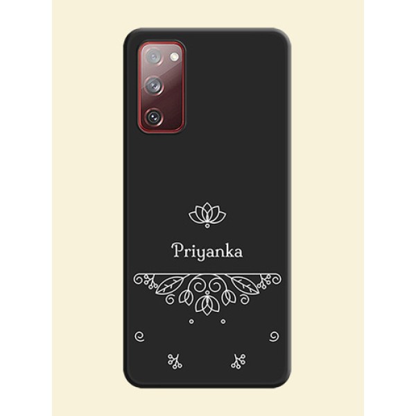 Lotus Garden Custom Text On Space Black Personalized Soft Matte Phone Covers -Samsung Galaxy S20 Fe 5G