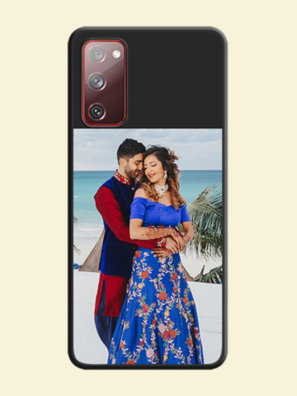 Image Upload With Space Black Color On Custom Soft Matte Mobile Back Cover - Samsung Galaxy S20 Fe 5G