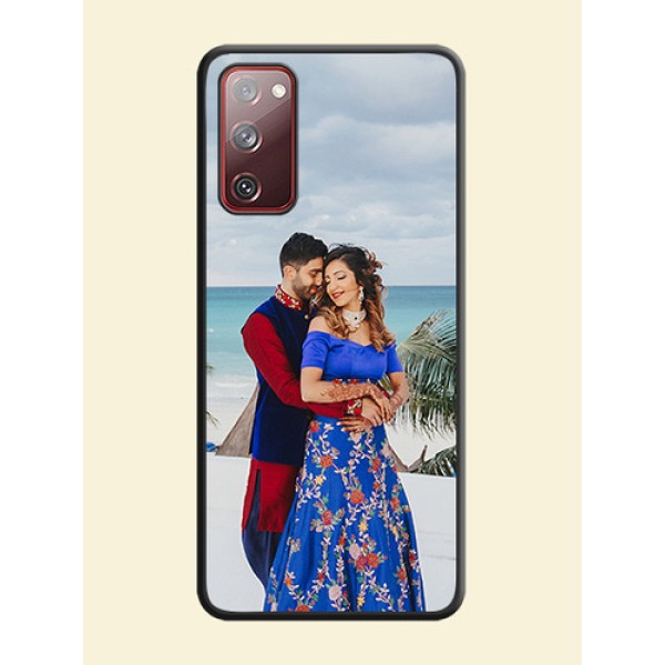 Full Single Pic Upload On Space Black Personalized Soft Matte Phone Covers -Samsung Galaxy S20 Fe