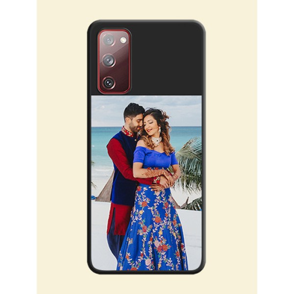 Image Upload With Space Black Color On Custom Soft Matte Mobile Back Cover - Samsung Galaxy S20 Fe