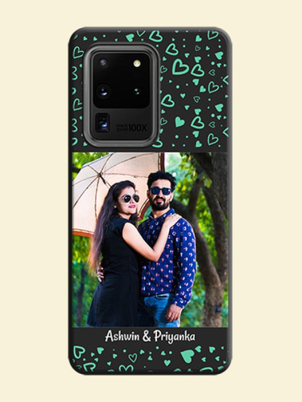 Sea Green Indefinite Love Pattern - Photo on Space Black Soft Matte Mobile Cover - Galaxy S20 Ultra