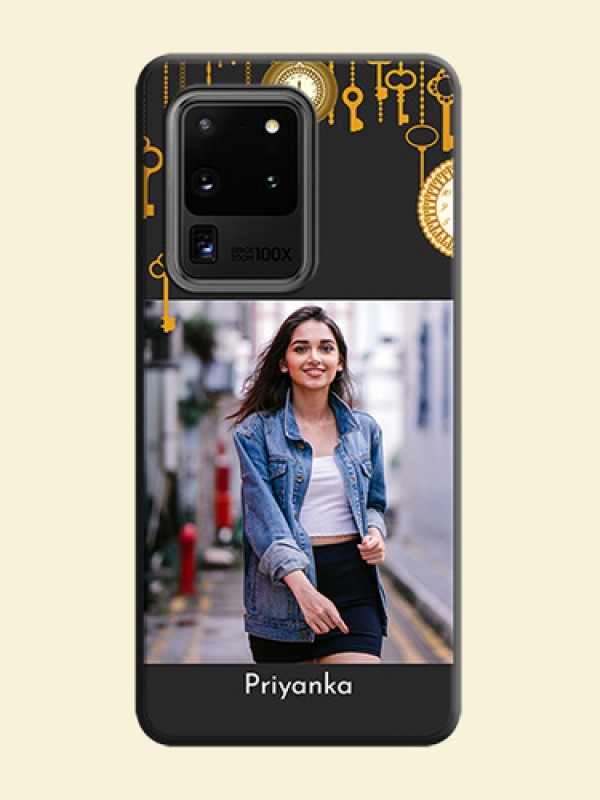 Decorative Design with Text on Space Black Custom Soft Matte Back Cover - Galaxy S20 Ultra
