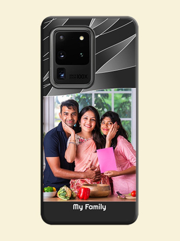 Mixed Wave Lines - Photo on Space Black Soft Matte Mobile Cover - Galaxy S20 Ultra