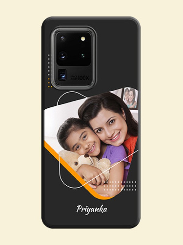 Yellow Triangle - Photo on Space Black Soft Matte Phone Cover - Galaxy S20 Ultra