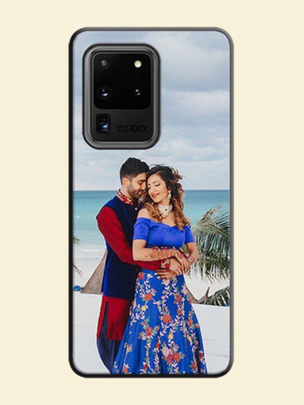 Full Single Pic Upload On Space Black Personalized Soft Matte Phone Covers -Samsung Galaxy S20 Ultra