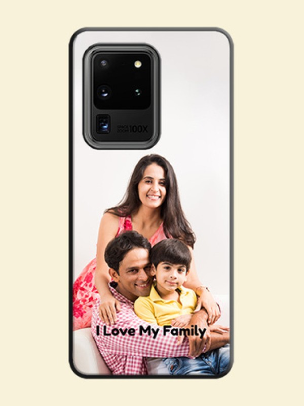 Full Single Pic Upload With Text On Space Black Personalized Soft Matte Phone Covers -Samsung Galaxy S20 Ultra