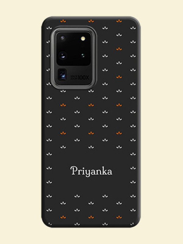 Simple Pattern With Custom Text On Space Black Personalized Soft Matte Phone Covers -Samsung Galaxy S20 Ultra