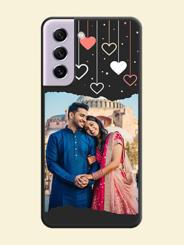Love Hangings with Splash Wave Picture on Space Black Custom Soft Matte Phone Back Cover - Galaxy S21 FE 5G