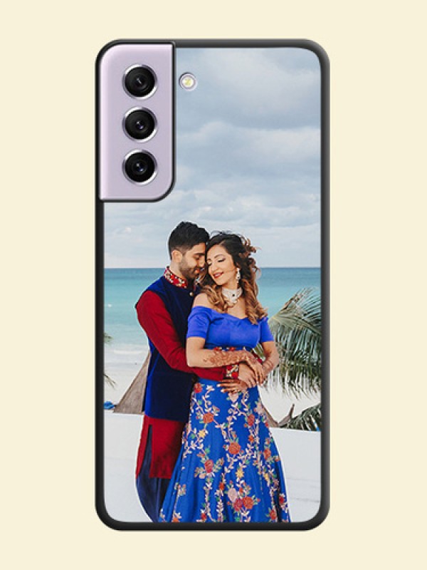Full Single Pic Upload On Space Black Personalized Soft Matte Phone Covers -Samsung Galaxy S21 Fe 5G