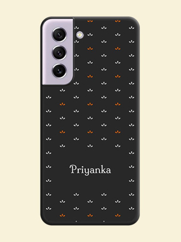 Simple Pattern With Custom Text On Space Black Personalized Soft Matte Phone Covers -Samsung Galaxy S21 Fe 5G
