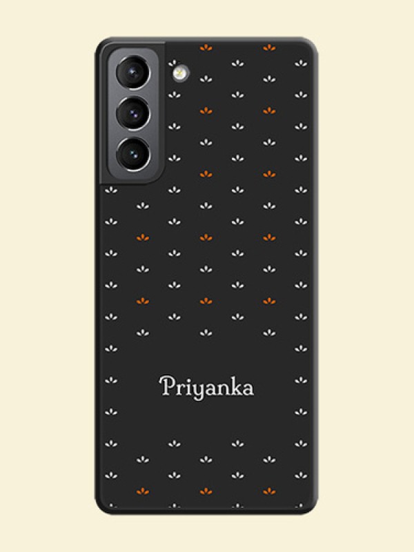 Simple Pattern With Custom Text On Space Black Personalized Soft Matte Phone Covers -Samsung Galaxy S21