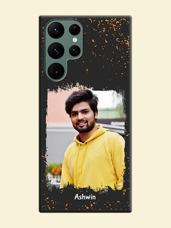 Spray Free Design on Photo on Space Black Soft Matte Phone Cover - Galaxy S22 Ultra 5G