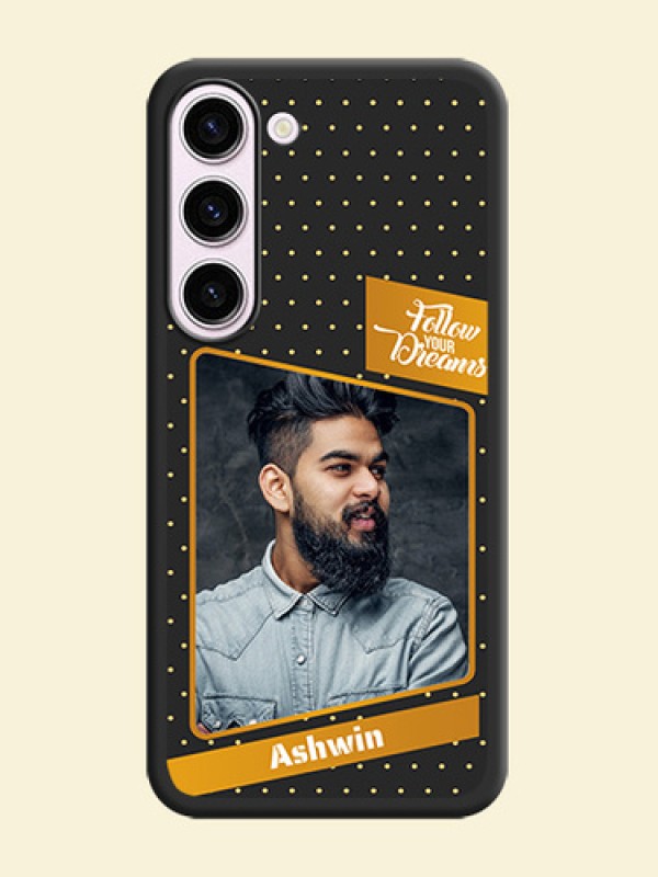 Follow Your Dreams with White Dots on Space Black Custom Soft Matte Phone Cases - Samsung Galaxy S23 5G