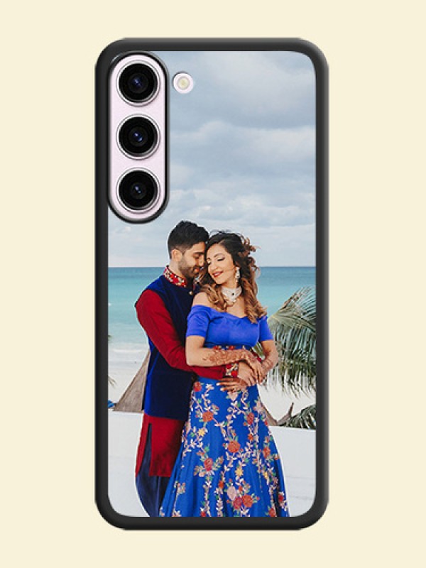 Full Single Pic Upload On Space Black Personalized Soft Matte Phone Covers -Samsung Galaxy S23 5G