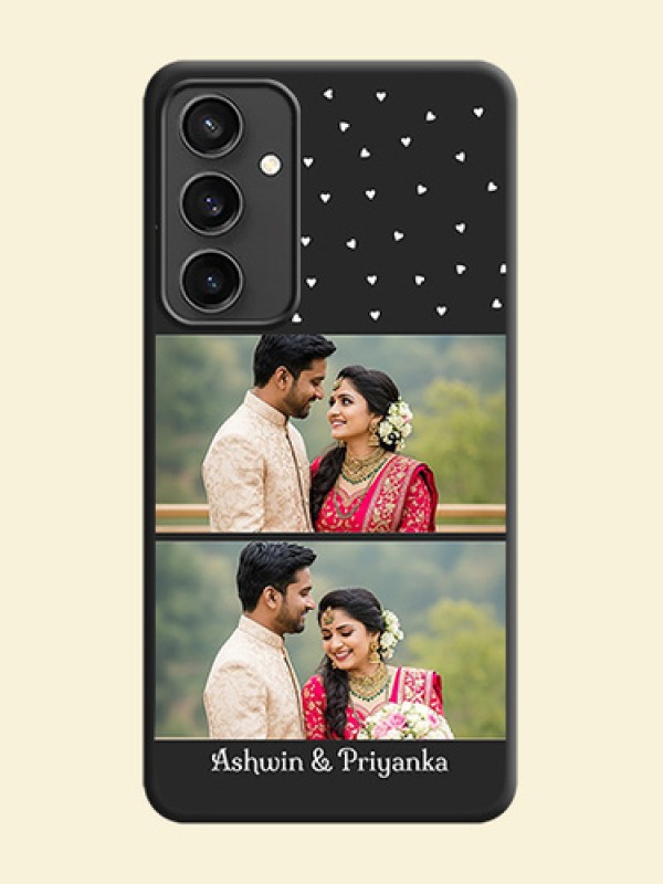 Miniature Love Symbols with Name on Space Black Custom Soft Matte Back Cover - Galaxy S23 FE 5G
