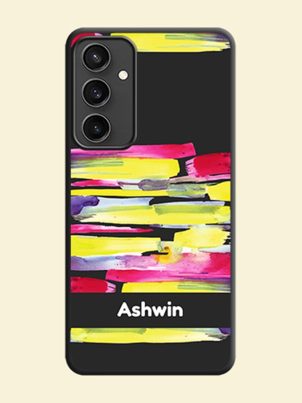 Brush Coloured on Space Black Personalized Soft Matte Phone Covers - Galaxy S23 FE 5G