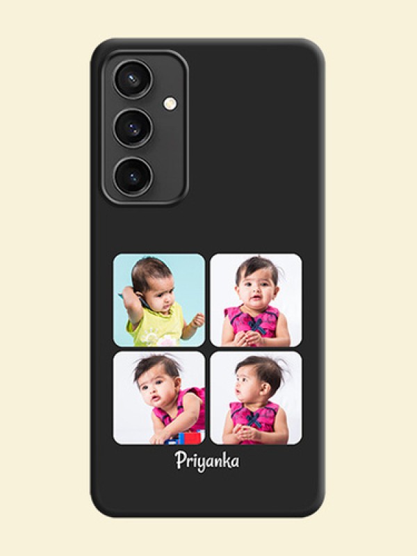 Floral Art with 6 Image Holder - Photo on Space Black Soft Matte Mobile Case - Galaxy S23 FE 5G