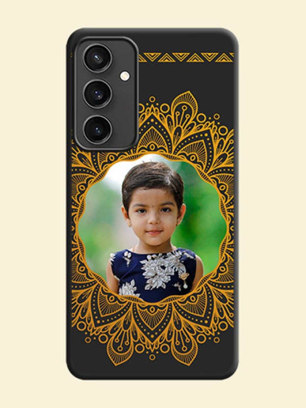 Round Image with Floral Design - Photo on Space Black Soft Matte Mobile Cover - Galaxy S23 FE 5G