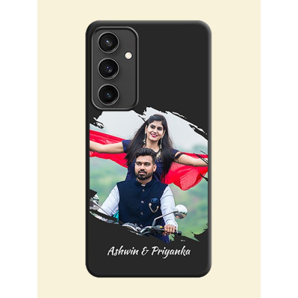 Grunge Brush Strokes - Photo on Space Black Soft Matte Back Cover - Galaxy S23 FE 5G