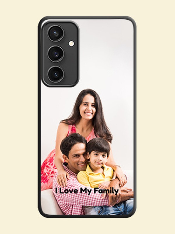Full Single Pic Upload With Text On Space Black Personalized Soft Matte Phone Covers - Galaxy S23 FE 5G