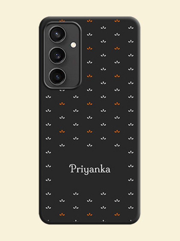 Simple Pattern With Custom Text On Space Black Personalized Soft Matte Phone Covers - Galaxy S23 FE 5G