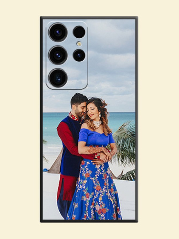 Full Single Pic Upload On Space Black Personalized Soft Matte Phone Covers -Samsung Galaxy S23 Ultra 5G